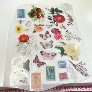 sticker sheet! flowers, butterflies, nature and it’s beauty!